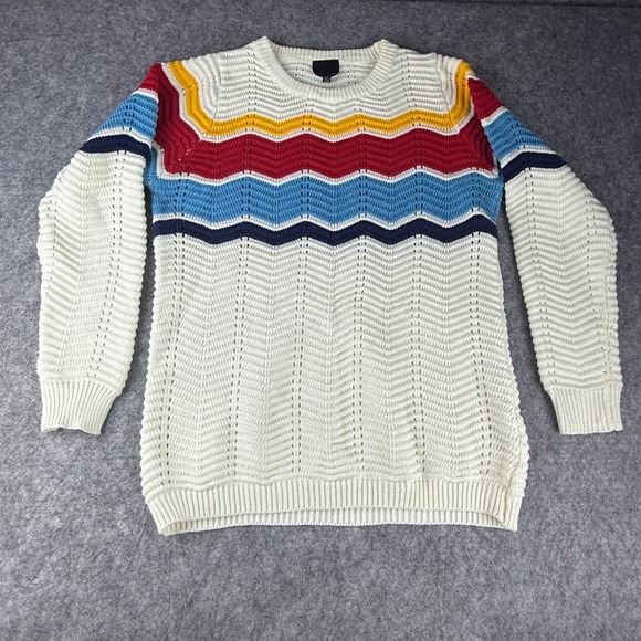 Sweet Claire Light Sweater Rainbow Stripe Size M Knit Pullover Adventuretime‎ PB - Picture 1 of 4